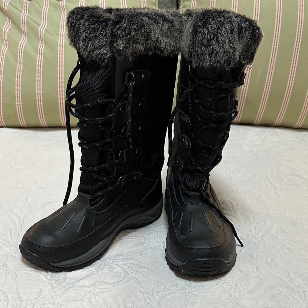 Pacific Mountain Whiteout Thinsulated Winter Boots, Black